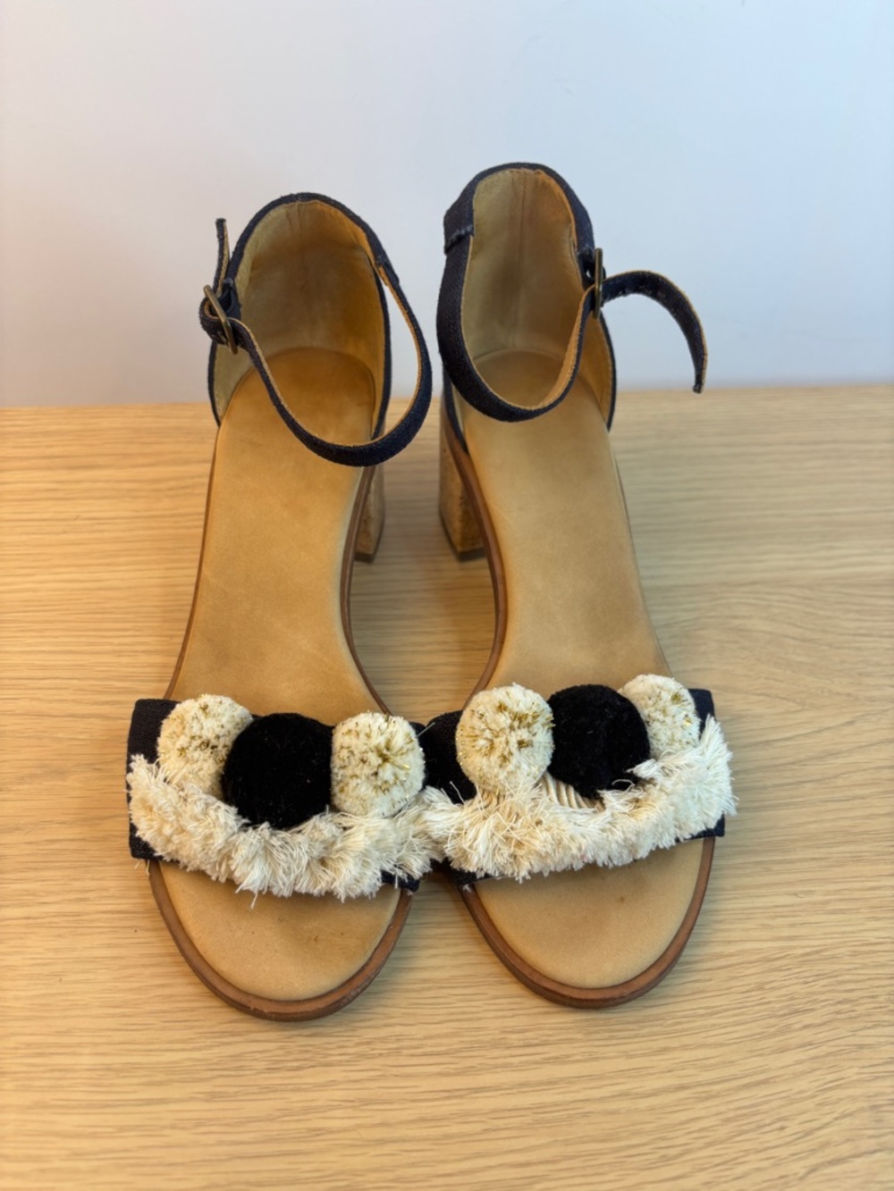 Soludos Capri Pom Pom Heel‎ sandals Woman’s 7.5